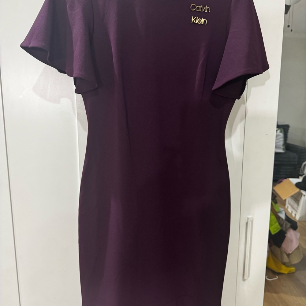 Calvin Klein Deep Purple Mini Dress